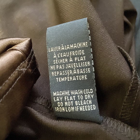 Twik chocolate brown collared wrap Y2K style dress - Picture 16 of 16